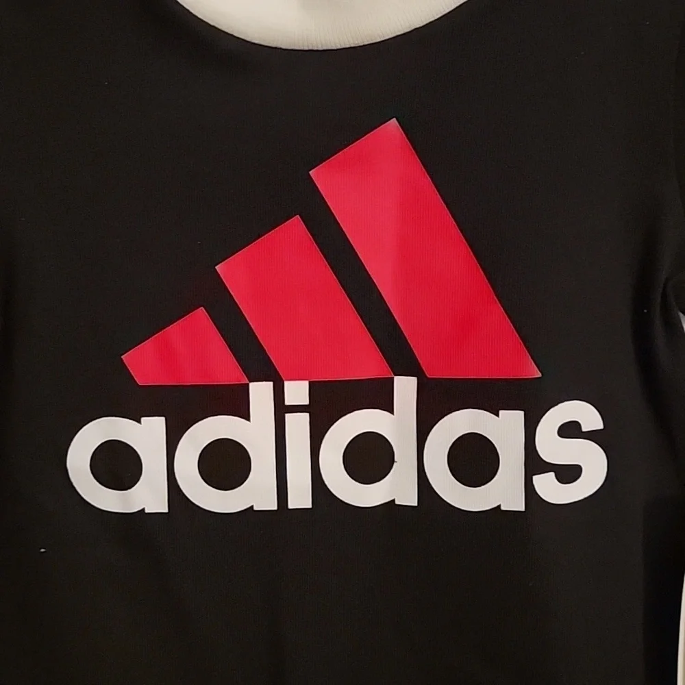 NWT, Adidas 6M, one piece romper, black and white.